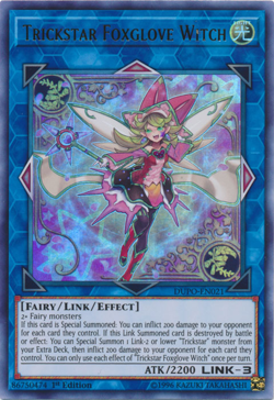 Trickstar Foxglove Witch [DUPO-EN021] Ultra Rare Near Mint 1st Edition - Yugioh - Image 1