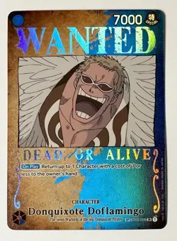 One Piece TCG - Donquixote Doflamingo ST03-009 Wanted Poster SP Alt Art English - Image 1