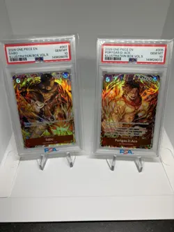 One Piece Illustration Box Vol. 5 Portgas D. Ace Sabo Set PSA 10 English - Image 1