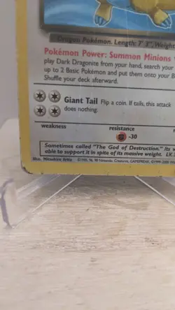 Vintage Pokemon TCG WOTC Dark Dragonite #22/82 Non-Holo Team Rocket 2000 HP/DMG - Image 2