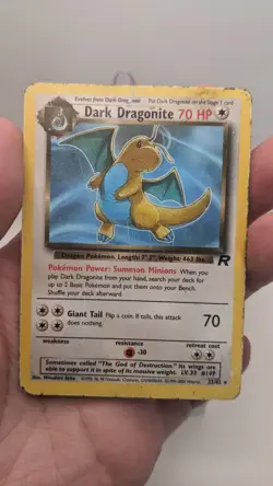 Vintage Pokemon TCG WOTC Dark Dragonite #22/82 Non-Holo Team Rocket 2000 HP/DMG - Image 4