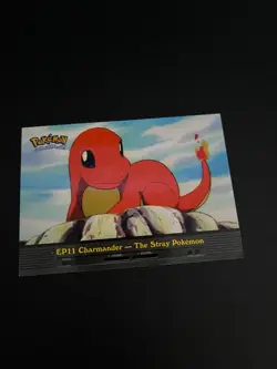 Pokemon Topps EP11 Charmander The Stray Pokemon Blue Logo Vintage Pokemon TCG - Image 1