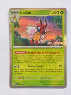 STAFF Ledian SVP 133 Promo Pokemon DE Stellarkrone Prerelease-Staff-Karte - Image 1