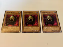 3x Monster Egg LOB-017 Yugioh Yu Gi Oh! 3 x3 Playset - Image 1