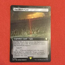 MTG “The Black Gate” Extended Art Lord of the Rings Reg Rare #160 **Ships Free** - Image 1