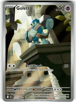 Golett 122/086 Illustration Rare SV: Black Bolt Pokemon TCG NM English - Image 1