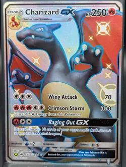 Pokemon Charizard GX SV49/SV94 Hidden Fates Shiny Vault Full Art Holo Rare - Image 1