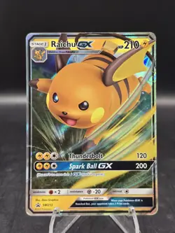Pokemon TCG Raichu GX SM213 Black Star Promo Ultra Rare Holo MP - Image 1
