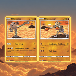 ✨ Hitmonlee & Hitmonchan Set NM | Pokemon Connected Card Set | Sword & Shield - Image 1