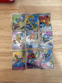 Pokemon TCG First Partner Illustration Collection Kanto Series 1 Full Set of 9 - Image 1