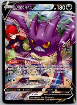 Crobat V TG20/TG30 Holo V Rare Lost Origin Trainer Gallery Pokemon Near Mint - Image 1