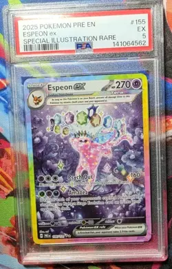Pokemon Prismatic Evolutions PSA 5 Espeon ex 155/131 - Image 1