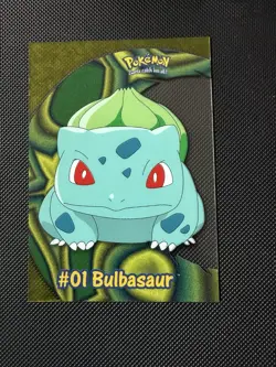 2000 - Blue - TOPPS Pokemon #01 Bulbasaur PC2 TV Animation CLEAR - Near Mint - Image 1