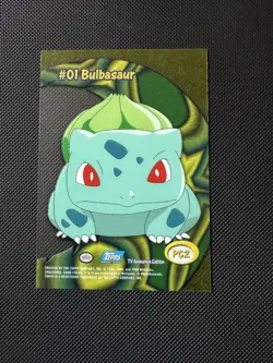 2000 - Blue - TOPPS Pokemon #01 Bulbasaur PC2 TV Animation CLEAR - Near Mint - Image 2