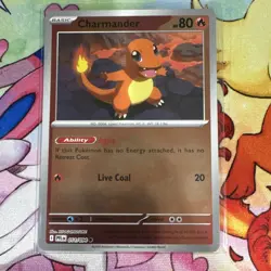 Pokemon TCG Charmander 011/094 Me02 Phantasmal Flames Common Reverse Holo EN - Image 1
