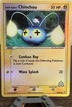 The Pokemon Company Team Aqua's Chinchou 49/95 Reverse Holo English 50HP 2004 - Image 1