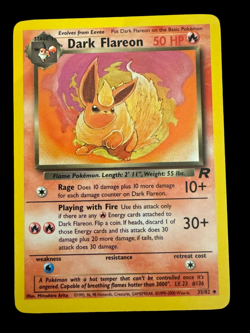 Pokemon Vintage WotC Rocket Dark Flareon 35/82 Uncommon Unlimited LP-NM - Image 1