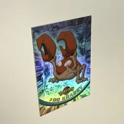 Pokemon Topps Krabby #98 TV Animation Rainbow Foil Blue Logo LP - Image 2