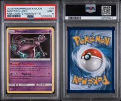 🌀Mewtwo 75/214 Cosmos Holo Pokemon (Costco Exclusive) HD GALAXY SWIRL🌀 PSA 9 - Image 3