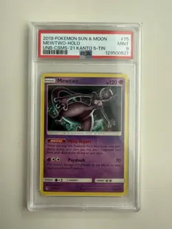 🌀Mewtwo 75/214 Cosmos Holo Pokemon (Costco Exclusive) HD GALAXY SWIRL🌀 PSA 9 - Image 4