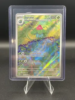 Pokemon TCG Ivysaur 167/165 Scarlet & Violet 151 Illustration Rare Full Art Holo - Image 1