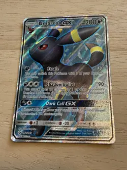 Pokemon TCG Umbreon GX Full Art Ultra Rare Holo Sun & Moon Base Set - Image 1
