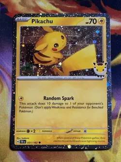 Pikachu 051/162 Temporal Forces - 2026 Pokemon Day Promo - Cosmos Holo NM - Image 1