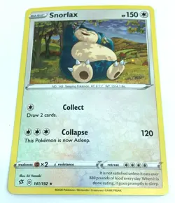 Pokemon TCG Snorlax Rebel Clash 141/192 Holo Rare NM/M - Image 1