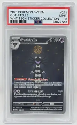 Gothitelle 2025 Pokemon White Tech Sticker Collection Promo #211 PSA 9 MINT - Image 1