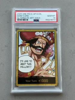 PSA 10 - Gold DON!! Card OP13 Alternate Art Gol D. Roger English One Piece - Image 1