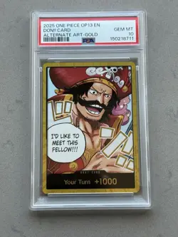 PSA 10 - Gold DON!! Card OP13 Alternate Art Gol D. Roger English One Piece - Image 3