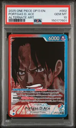 2025 ONE PIECE OP13-002 PORTGAS D. ACE ALTERNATE ART - Image 1