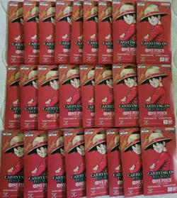 LOT OF (25) One Piece OP-13 Carrying on His Will Sleeved Booster Packs - Image 1
