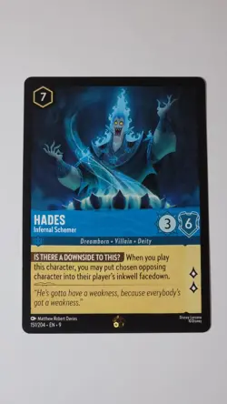 Disney Lorcana Fabled - Hades Infernal Schemer 151/204 NM - Image 1