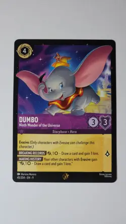 Disney Lorcana Fabled Dumbo Ninth Wonder of the Universe 45/204 - Image 1