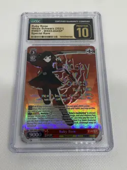 Weiss Schwarz Ruby Rose SP RWBY CGC 10 Pristine! - Image 3