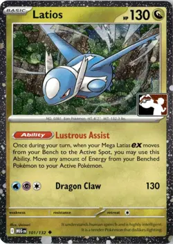 LATIOS 101/132 HOLO PRIZE PACK SERIES CARDS POKEMON HOLO NM/M - Image 1