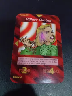 Hillary Clinton Card Limited INWO Illuminati New World Order Game - Image 1