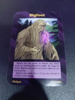 Bigfoot Card Limited INWO Illuminati New World Order Game - Image 1