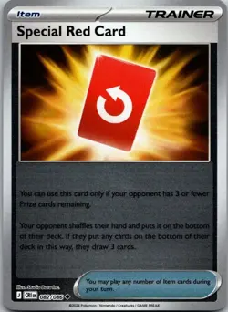 Special Red Card Reverse Holo Uncommon ME04: Chaos Rising 082/086 NM - Image 1
