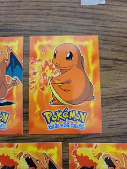 Charizard E6 of 12 & Charmander Topps 1999 Blue/Blue logo Pokemon Card - Image 3
