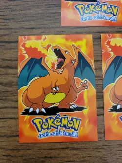 Charizard E6 of 12 & Charmander Topps 1999 Blue/Blue logo Pokemon Card - Image 4