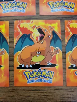 Charizard E6 of 12 & Charmander Topps 1999 Blue/Blue logo Pokemon Card - Image 5