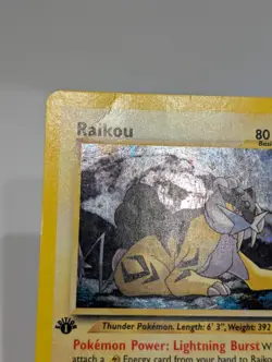 Raikou 13/64 1st Edition Neo Revelation Pokemon Card SWIRL - Image 3