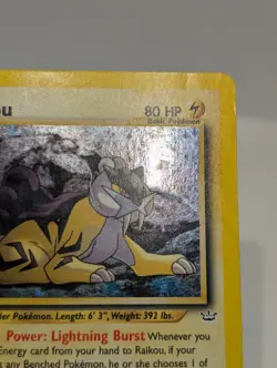 Raikou 13/64 1st Edition Neo Revelation Pokemon Card SWIRL - Image 4