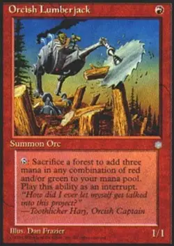 MTG magic cards 2x Orcish Lumberjack Ice Age Light Play, English - Image 1