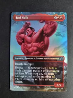 Red Hulk (Borderless Foil) Uncommon Marvel Super Heroes - Image 1