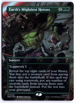 PRESALE Earth's Mightiest Heroes (Borderless) MSH 349 MTG Foil Mythic NM - Image 1