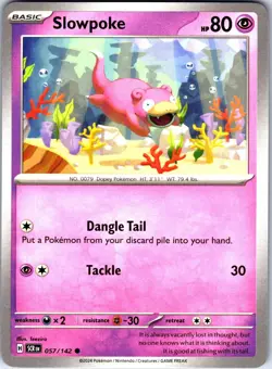 Slowpoke 57/142 Common Stellar Crown Pokemon Near Mint - Image 1