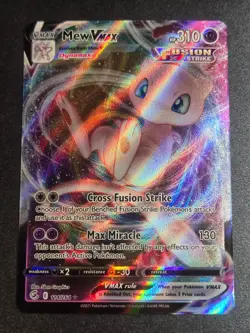Mew VMAX 114/264 NM Fusion Strike Holo VMAX Rare Pokemon - Image 1